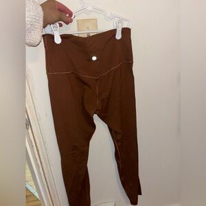 lululemon matching brown align pants- size 8. perfect condition